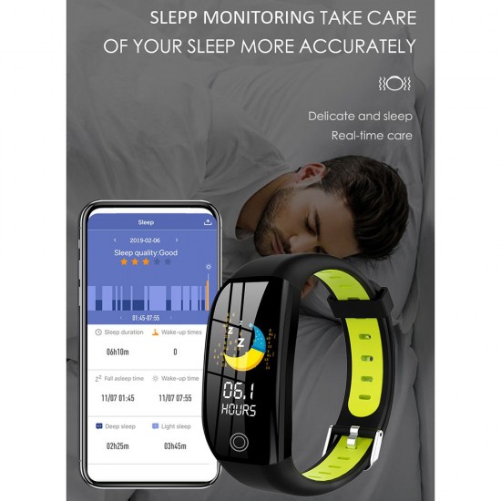 F21 Smart Bracelet 1.14-inch TFT Screen BT4.0 Smart Watch Heart Rate Blood Pressure Sleep Monitoring IP68 Waterproof Smart Timer Pedometer Calorie Fitness Alarm Camera Wristwatch Compatible with Android / iOS System F21 Smart Bracelet 1.14-inch TFT Screen BT4.0 Smart Watch Heart Rate Blood Pressure Sleep Monitoring IP68 Waterproof Smart Timer Pedometer Calorie Fitness Alarm Camera Wristwatch Compatible with Android / iOS System