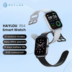 Newest Global Version Haylou RS4 LS12 Smart Watch 1.78-Inch Color AMOLED Screen BT5.1 IP68 Waterproof Sleep/Heart Rate/Blood Oxygen Monitor 12 Sport Modes Message Compatible with Android iOS