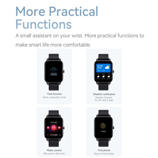 Newest Global Version Haylou RS4 LS12 Smart Watch 1.78-Inch Color AMOLED Screen BT5.1 IP68 Waterproof Sleep/Heart Rate/Blood Oxygen Monitor 12 Sport Modes Message Compatible with Android iOS