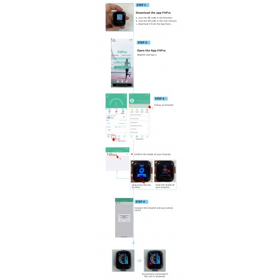 Smart Bracelet 1.3-Inch HD Color Touchscreen Smart Band IP67 Waterproof Smartwatch with Pedometer Heart Rate Tracker Blood Pressure Monitor Sleep Tracking Notifications Reminder Remote Shutter Compatible with Android iOS Smart Bracelet 1.3-Inch HD Color Touchscreen Smart Band IP67 Waterproof Smartwatch with Pedometer Heart Rate Tracker Blood Pressure Monitor Sleep Tracking Notifications Reminder Remote Shutter Compatible with Android iOS