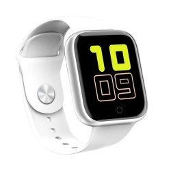 1.3-Inch Square Face Smart Bracelet Fitness Tracker IP67 Waterproof Sports Watch with Pedometer Heart Rate Tracker Blood Pressure Monitor Sleep Tracking Notifications Reminder Remote Shutter Compatible with Android iOS