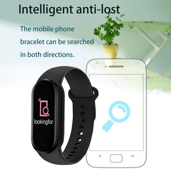 M6 Smart Sports Bracelet Watch 0.96-Inch TFT Screen BT4.0 Fitness Tracker IP67 Waterproof Sleep/Heart Rate/Blood Pressure Monitor Multiple Sports Mode Notification/Call/Sedentary Reminder Remote Camera/Music Control Compatible with Android iOS M6 Smart Sports Bracelet Watch 0.96-Inch TFT Screen BT4.0 Fitness Tracker IP67 Waterproof Sleep/Heart Rate/Blood Pressure Monitor Multiple Sports Mode Notification/Call/Sedentary Reminder Remote Camera/Music Control Compatible with Android iOS