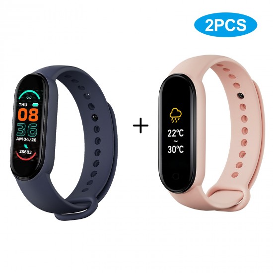 M6 Smart Sports Bracelet Watch 0.96-Inch TFT Screen BT4.0 Fitness Tracker IP67 Waterproof Sleep/Heart Rate/Blood Pressure Monitor Multiple Sports Mode Notification/Call/Sedentary Reminder Remote Camera/Music Control Compatible with Android iOS M6 Smart Sports Bracelet Watch 0.96-Inch TFT Screen BT4.0 Fitness Tracker IP67 Waterproof Sleep/Heart Rate/Blood Pressure Monitor Multiple Sports Mode Notification/Call/Sedentary Reminder Remote Camera/Music Control Compatible with Android iOS