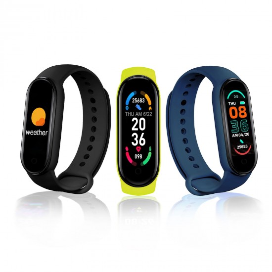 M6 Smart Sports Bracelet Watch 0.96-Inch TFT Screen BT4.0 Fitness Tracker IP67 Waterproof Sleep/Heart Rate/Blood Pressure Monitor Multiple Sports Mode Notification/Call/Sedentary Reminder Remote Camera/Music Control Compatible with Android iOS M6 Smart Sports Bracelet Watch 0.96-Inch TFT Screen BT4.0 Fitness Tracker IP67 Waterproof Sleep/Heart Rate/Blood Pressure Monitor Multiple Sports Mode Notification/Call/Sedentary Reminder Remote Camera/Music Control Compatible with Android iOS
