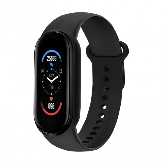 M6 Smart Sports Bracelet Watch 0.96-Inch TFT Screen BT4.0 Fitness Tracker IP67 Waterproof Sleep/Heart Rate/Blood Pressure Monitor Multiple Sports Mode Notification/Call/Sedentary Reminder Remote Camera/Music Control Compatible with Android iOS M6 Smart Sports Bracelet Watch 0.96-Inch TFT Screen BT4.0 Fitness Tracker IP67 Waterproof Sleep/Heart Rate/Blood Pressure Monitor Multiple Sports Mode Notification/Call/Sedentary Reminder Remote Camera/Music Control Compatible with Android iOS