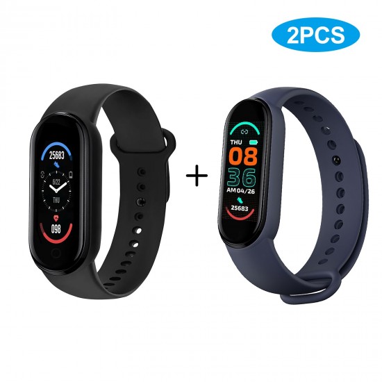 M6 Smart Sports Bracelet Watch 0.96-Inch TFT Screen BT4.0 Fitness Tracker IP67 Waterproof Sleep/Heart Rate/Blood Pressure Monitor Multiple Sports Mode Notification/Call/Sedentary Reminder Remote Camera/Music Control Compatible with Android iOS M6 Smart Sports Bracelet Watch 0.96-Inch TFT Screen BT4.0 Fitness Tracker IP67 Waterproof Sleep/Heart Rate/Blood Pressure Monitor Multiple Sports Mode Notification/Call/Sedentary Reminder Remote Camera/Music Control Compatible with Android iOS