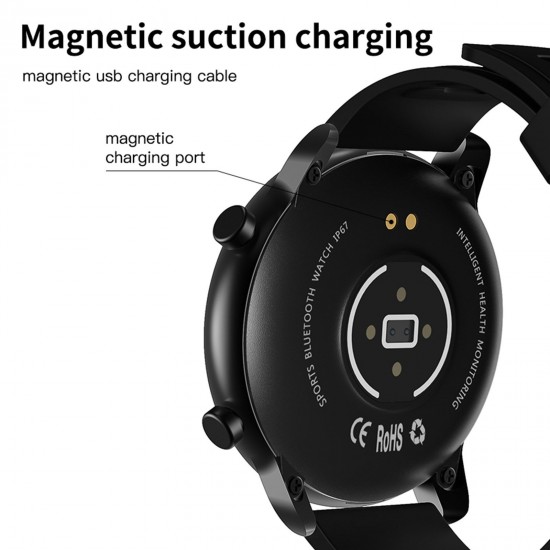 M37 Smart Sports Bracelet 1.28-Inch IPS Full-Touch Screen BT4.0 IP67 Waterproof Fitness Tracker Sleep/Heart Rate/Blood Pressure Monitor Multiple Sports Mode Notification/Call/Sedentary Reminder Remote Camera/Music Control Compatible with Android iOS M37 Smart Sports Bracelet 1.28-Inch IPS Full-Touch Screen BT4.0 IP67 Waterproof Fitness Tracker Sleep/Heart Rate/Blood Pressure Monitor Multiple Sports Mode Notification/Call/Sedentary Reminder Remote Camera/Music Control Compatible with Android iOS