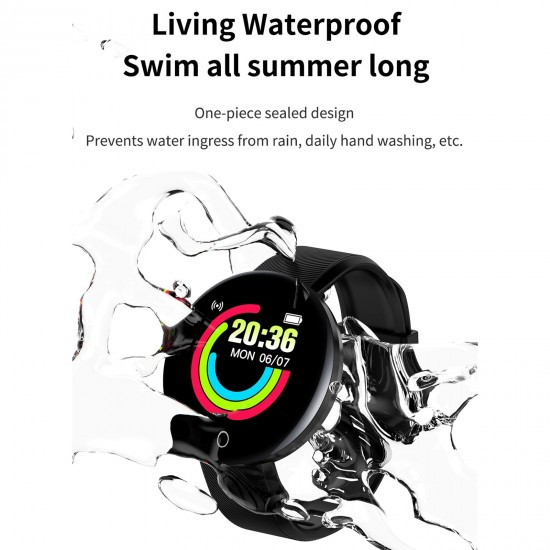 D18 Smart Sports Bracelet 1.44'' TFT Single-Touch Screen BT4.0 IP65 Waterproof Fitness Tracker Sleep/Heart Rate/Blood Pressure Monitor USB Direct Charging Upgrade System Message/Call/Sedentary Reminder Remote Camera Compatible with Android iOS D18 Smart Sports Bracelet 1.44'' TFT Single-Touch Screen BT4.0 IP65 Waterproof Fitness Tracker Sleep/Heart Rate/Blood Pressure Monitor USB Direct Charging Upgrade System Message/Call/Sedentary Reminder Remote Camera Compatible with Android iOS