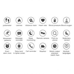 116plus Smart Sports Bracelet Sports Watch 1.44'' TFT Single-touch Screen Multilingual Display Custom Dial Fitness/Health Monitor Long Standby Compatible with Android iOS
