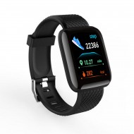 116plus Smart Sports Bracelet Sports Watch 1.44'' TFT Single-touch Screen Multilingual Display Custom Dial Fitness/Health Monitor Long Standby Compatible with Android iOS