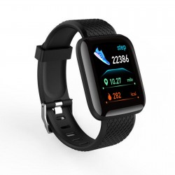 116plus Smart Sports Bracelet Sports Watch 1.44'' TFT Single-touch Screen Multilingual Display Custom Dial Fitness/Health Monitor Long Standby Compatible with Android iOS