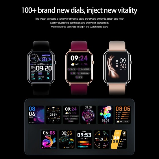 Q19 Pro Smart Sports Bracelet 1.69'' TFT Full-Touch Screen Innovative OS Sleep/Heart Rate/Blood Pressure/Pressure Monitor Family Care Shortcut Card 25 Sports Mode Compatible with iOS/Android Q19 Pro Smart Sports Bracelet 1.69'' TFT Full-Touch Screen Innovative OS Sleep/Heart Rate/Blood Pressure/Pressure Monitor Family Care Shortcut Card 25 Sports Mode Compatible with iOS/Android