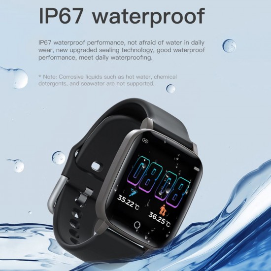 T1S Fitness Watch 1.3in Color Screen Sport Intelligent Fitness Tracker IP67 Waterproof Heart Rate Sleep Quality Temperature Monitoring Wrist Watch T1S Fitness Watch 1.3in Color Screen Sport Intelligent Fitness Tracker IP67 Waterproof Heart Rate Sleep Quality Temperature Monitoring Wrist Watch
