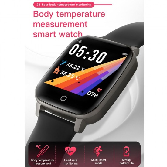 T1S Fitness Watch 1.3in Color Screen Sport Intelligent Fitness Tracker IP67 Waterproof Heart Rate Sleep Quality Temperature Monitoring Wrist Watch T1S Fitness Watch 1.3in Color Screen Sport Intelligent Fitness Tracker IP67 Waterproof Heart Rate Sleep Quality Temperature Monitoring Wrist Watch