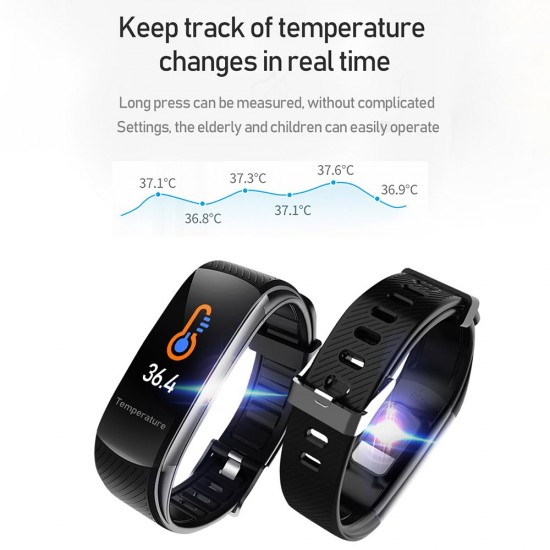 C6T Body Temperature Bracelet Watch Smart Sports Bracelet IP67 Information Push Sleep Exercise Step Waterproof Sports Smart Bracelet Blood Pressure Monitoring C6T Body Temperature Bracelet Watch Smart Sports Bracelet IP67 Information Push Sleep Exercise Step Waterproof Sports Smart Bracelet Blood Pressure Monitoring