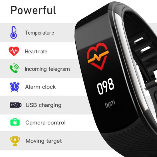 C6T Body Temperature Bracelet Watch Smart Sports Bracelet IP67 Information Push Sleep Exercise Step Waterproof Sports Smart Bracelet Blood Pressure Monitoring C6T Body Temperature Bracelet Watch Smart Sports Bracelet IP67 Information Push Sleep Exercise Step Waterproof Sports Smart Bracelet Blood Pressure Monitoring