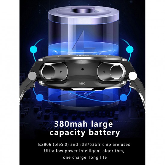Smart Watch with Wirelessly Earbuds 2 in 1 Activity Bracelet BT Earphones MP3 Music Call Fitness Tracker Heart Rate Sleep Monitor Compatible with IOS Android Phones Smart Watch with Wirelessly Earbuds 2 in 1 Activity Bracelet BT Earphones MP3 Music Call Fitness Tracker Heart Rate Sleep Monitor Compatible with IOS Android Phones