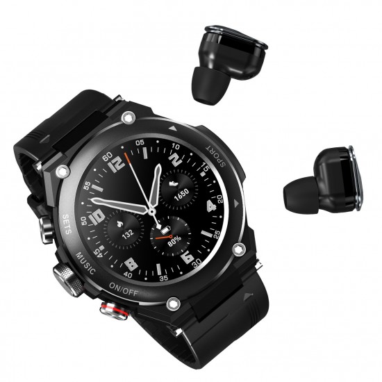 Smart Watch with Wirelessly Earbuds 2 in 1 Activity Bracelet BT Earphones MP3 Music Call Fitness Tracker Heart Rate Sleep Monitor Compatible with IOS Android Phones Smart Watch with Wirelessly Earbuds 2 in 1 Activity Bracelet BT Earphones MP3 Music Call Fitness Tracker Heart Rate Sleep Monitor Compatible with IOS Android Phones