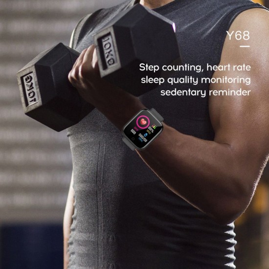 Y68 1.44in Intelligent Watches Heart Rate Monitoring Watch Sports Watches Wristband Waterproof Smartwatch Y68 1.44in Intelligent Watches Heart Rate Monitoring Watch Sports Watches Wristband Waterproof Smartwatch