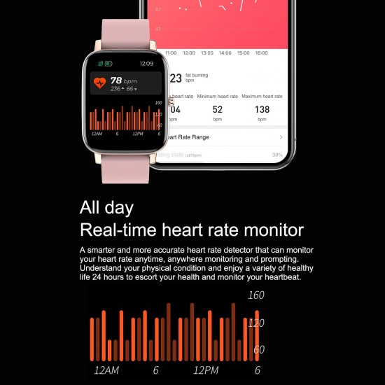 Smart Watch Fitness Tracker with 1.69'' Touch Screen Step Calorie Counter Activity Tracker Watch Supports Heart Rate Blood Pressure Monitor Smart Bracelet Wrist Band Smart Watch Fitness Tracker with 1.69'' Touch Screen Step Calorie Counter Activity Tracker Watch Supports Heart Rate Blood Pressure Monitor Smart Bracelet Wrist Band