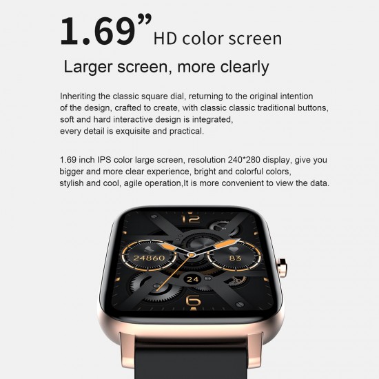 Smart Watch Fitness Tracker with 1.69'' Touch Screen Step Calorie Counter Activity Tracker Watch Supports Heart Rate Blood Pressure Monitor Smart Bracelet Wrist Band Smart Watch Fitness Tracker with 1.69'' Touch Screen Step Calorie Counter Activity Tracker Watch Supports Heart Rate Blood Pressure Monitor Smart Bracelet Wrist Band
