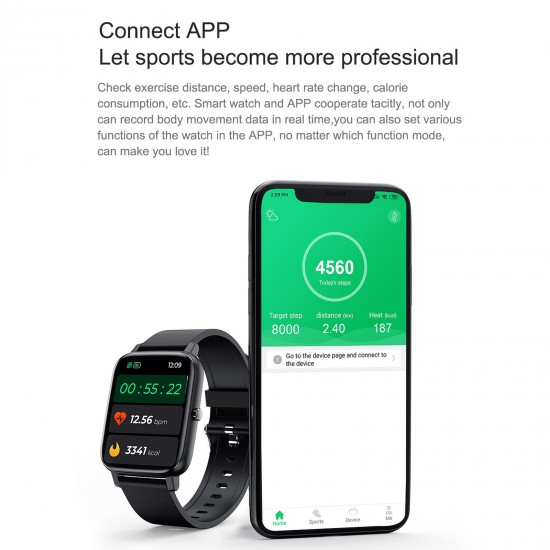 Smart Watch Fitness Tracker with 1.69'' Touch Screen Step Calorie Counter Activity Tracker Watch Supports Heart Rate Blood Pressure Monitor Smart Bracelet Wrist Band Smart Watch Fitness Tracker with 1.69'' Touch Screen Step Calorie Counter Activity Tracker Watch Supports Heart Rate Blood Pressure Monitor Smart Bracelet Wrist Band
