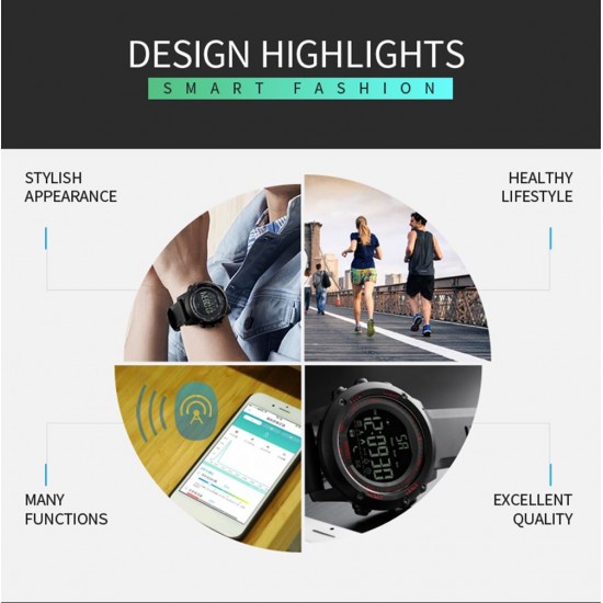 SKMEI Sports Casual Men Smart Watch Intelligent Male Watches 5ATM Water-resistant Call APP Reminder Remote Camera Sports Tracker BT Smart Bracelet SKMEI Sports Casual Men Smart Watch Intelligent Male Watches 5ATM Water-resistant Call APP Reminder Remote Camera Sports Tracker BT Smart Bracelet