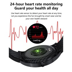 1.3'' Touch Smart Watch Heart Rate Monitoring Sports Watches Blood Pressure Detecting Multi-Sport Mode Scientific Sleep Sedentary Reminder IP67 Waterproof Fitness Tracker Smartwatches Sports Wristband Gifts for Men Women