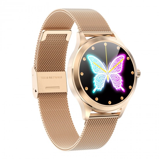 LW07 Female Smart Watch Sports Watch 1.09-Inch TFT Full-Touch Screen BT5.0 Fitness Tracker IP67 Waterproof Sleep/Heart Rate/Blood Pressure Monitor Multiple Sports Mode Notification/Call Reminder Compatible with Android iOS Gold LW07 Female Smart Watch Sports Watch 1.09-Inch TFT Full-Touch Screen BT5.0 Fitness Tracker IP67 Waterproof Sleep/Heart Rate/Blood Pressure Monitor Multiple Sports Mode Notification/Call Reminder Compatible with Android iOS Gold