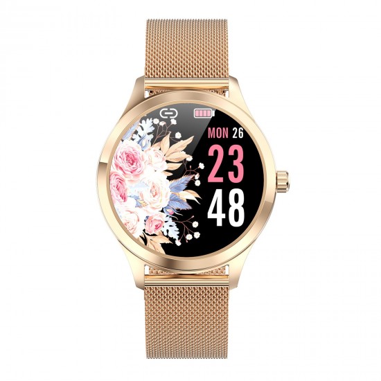 LW07 Female Smart Watch Sports Watch 1.09-Inch TFT Full-Touch Screen BT5.0 Fitness Tracker IP67 Waterproof Sleep/Heart Rate/Blood Pressure Monitor Multiple Sports Mode Notification/Call Reminder Compatible with Android iOS Gold LW07 Female Smart Watch Sports Watch 1.09-Inch TFT Full-Touch Screen BT5.0 Fitness Tracker IP67 Waterproof Sleep/Heart Rate/Blood Pressure Monitor Multiple Sports Mode Notification/Call Reminder Compatible with Android iOS Gold