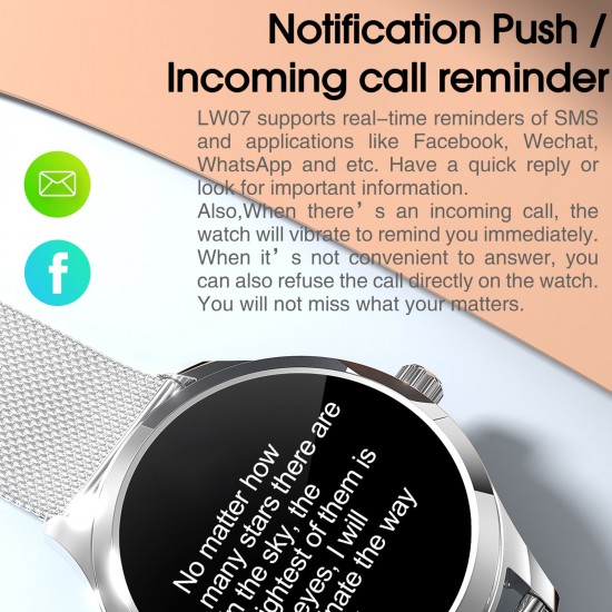 LW07 Female Smart Watch Sports Watch 1.09-Inch TFT Full-Touch Screen BT5.0 Fitness Tracker IP67 Waterproof Sleep/Heart Rate/Blood Pressure Monitor Multiple Sports Mode Notification/Call Reminder Compatible with Android iOS Gold LW07 Female Smart Watch Sports Watch 1.09-Inch TFT Full-Touch Screen BT5.0 Fitness Tracker IP67 Waterproof Sleep/Heart Rate/Blood Pressure Monitor Multiple Sports Mode Notification/Call Reminder Compatible with Android iOS Gold
