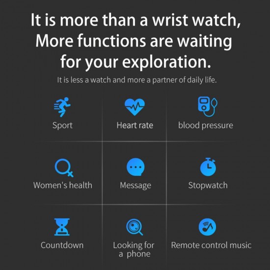 1.4 Inch Smart Watch Blood Pressure & Heart Rate Monitor IP68 Waterproof Full Touchscreen Watch Fitness Tracker Multifunction Sport Watch Female Function Call & Message Reminder 1.4 Inch Smart Watch Blood Pressure & Heart Rate Monitor IP68 Waterproof Full Touchscreen Watch Fitness Tracker Multifunction Sport Watch Female Function Call & Message Reminder