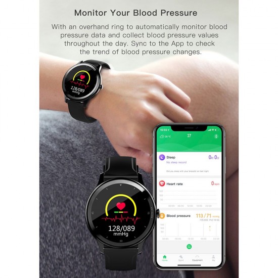 1.28 Inch Smart Watch Fitness Tracker with Blood Pressure & Heart Rate Monitor 24 Sport Modes IP68 Waterproof Full Touchscreen Watch Multifunction Sport Watch with Silicone Strap for Men Women 1.28 Inch Smart Watch Fitness Tracker with Blood Pressure & Heart Rate Monitor 24 Sport Modes IP68 Waterproof Full Touchscreen Watch Multifunction Sport Watch with Silicone Strap for Men Women