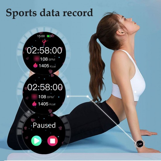 Smart Watch for Women 1.09-inch Touchscreen Heart Rate Blood Pressure Monitoring Secientific Sleep Multi-Sport Modes Remote Camera IP67 Waterproof Elegant Female Fitness Sports Bracelets Smart Wristband Compatible with Android/ iOS Smart Watch for Women 1.09-inch Touchscreen Heart Rate Blood Pressure Monitoring Secientific Sleep Multi-Sport Modes Remote Camera IP67 Waterproof Elegant Female Fitness Sports Bracelets Smart Wristband Compatible with Android/ iOS