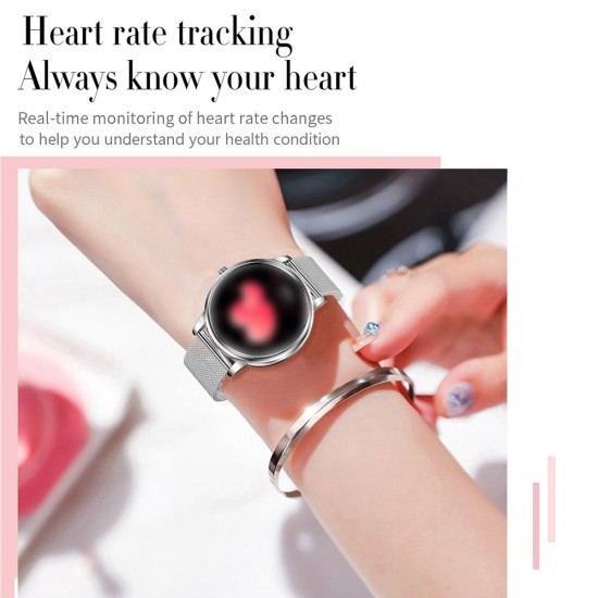 Smart Watch for Women 1.09-inch Touchscreen Heart Rate Blood Pressure Monitoring Secientific Sleep Multi-Sport Modes Remote Camera IP67 Waterproof Elegant Female Fitness Sports Bracelets Smart Wristband Compatible with Android/ iOS Smart Watch for Women 1.09-inch Touchscreen Heart Rate Blood Pressure Monitoring Secientific Sleep Multi-Sport Modes Remote Camera IP67 Waterproof Elegant Female Fitness Sports Bracelets Smart Wristband Compatible with Android/ iOS