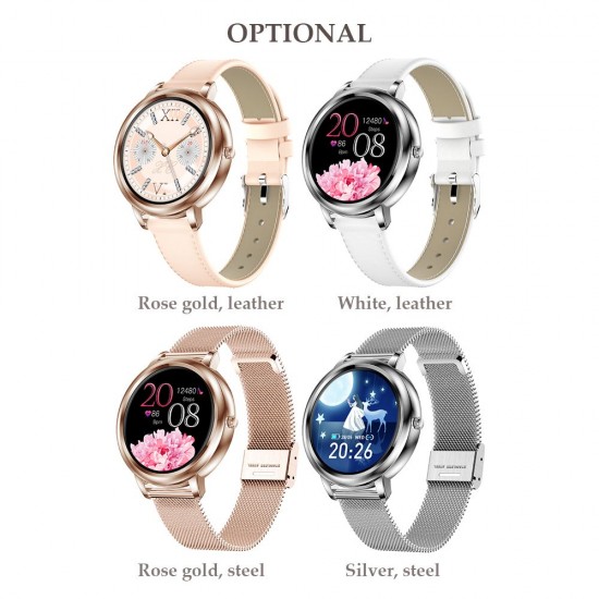 Smart Watch for Women 1.09-inch Touchscreen Heart Rate Blood Pressure Monitoring Secientific Sleep Multi-Sport Modes Remote Camera IP67 Waterproof Elegant Female Fitness Sports Bracelets Smart Wristband Compatible with Android/ iOS Smart Watch for Women 1.09-inch Touchscreen Heart Rate Blood Pressure Monitoring Secientific Sleep Multi-Sport Modes Remote Camera IP67 Waterproof Elegant Female Fitness Sports Bracelets Smart Wristband Compatible with Android/ iOS