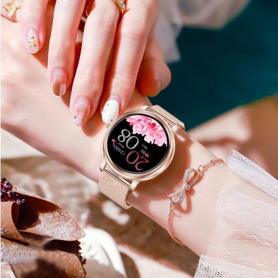 Smart Watch for Women 1.09-inch Touchscreen Heart Rate Blood Pressure Monitoring Secientific Sleep Multi-Sport Modes Remote Camera IP67 Waterproof Elegant Female Fitness Sports Bracelets Smart Wristband Compatible with Android/ iOS Smart Watch for Women 1.09-inch Touchscreen Heart Rate Blood Pressure Monitoring Secientific Sleep Multi-Sport Modes Remote Camera IP67 Waterproof Elegant Female Fitness Sports Bracelets Smart Wristband Compatible with Android/ iOS
