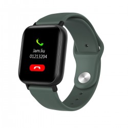 Smart Watch Men Women Full Touch Colorful Screen Silicone Band IP67 Waterproof Call Reminder Steps Counting Sleeping Monitor Heart Rate Blood Pressure Fitness Monitoring Newest Multi-sport Mode Smartwatch