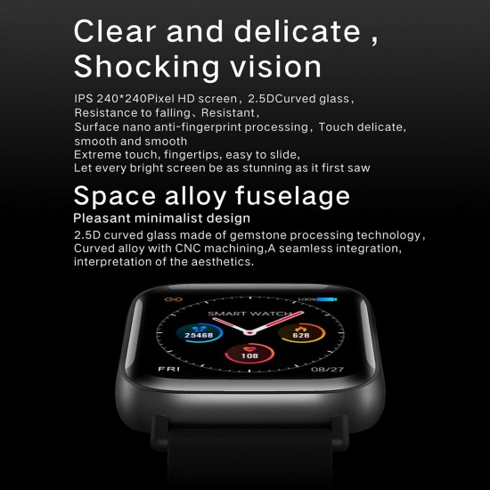 Smart Watch Men Women Full Touch Colorful Screen Silicone Band IP67 Waterproof Call Reminder Steps Counting Sleeping Monitor Heart Rate Blood Pressure Fitness Monitoring Newest Multi-sport Mode Smartwatch Smart Watch Men Women Full Touch Colorful Screen Silicone Band IP67 Waterproof Call Reminder Steps Counting Sleeping Monitor Heart Rate Blood Pressure Fitness Monitoring Newest Multi-sport Mode Smartwatch