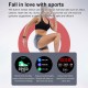 WB03 Smart Watch 1.3-Inch IPS Full-Touch Screen BT5.0 Fitness Tracker IP68 Waterproof Sleep/Heart Rate Monitor Multiple Sports Mode Notification/Call/Sedentary Reminder Remote Camera Compatible with Android iOS Black Black Silicone Strap