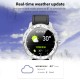 WB03 Smart Watch 1.3-Inch IPS Full-Touch Screen BT5.0 Fitness Tracker IP68 Waterproof Sleep/Heart Rate Monitor Multiple Sports Mode Notification/Call/Sedentary Reminder Remote Camera Compatible with Android iOS Black Black Silicone Strap
