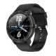 WB03 Smart Watch 1.3-Inch IPS Full-Touch Screen BT5.0 Fitness Tracker IP68 Waterproof Sleep/Heart Rate Monitor Multiple Sports Mode Notification/Call/Sedentary Reminder Remote Camera Compatible with Android iOS Black Black Silicone Strap