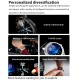 WB03 Smart Watch 1.3-Inch IPS Full-Touch Screen BT5.0 Fitness Tracker IP68 Waterproof Sleep/Heart Rate Monitor Multiple Sports Mode Notification/Call/Sedentary Reminder Remote Camera Compatible with Android iOS Black Black Silicone Strap