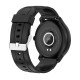 WB03 Smart Watch 1.3-Inch IPS Full-Touch Screen BT5.0 Fitness Tracker IP68 Waterproof Sleep/Heart Rate Monitor Multiple Sports Mode Notification/Call/Sedentary Reminder Remote Camera Compatible with Android iOS Black Black Silicone Strap