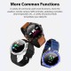 WB03 Smart Watch 1.3-Inch IPS Full-Touch Screen BT5.0 Fitness Tracker IP68 Waterproof Sleep/Heart Rate Monitor Multiple Sports Mode Notification/Call/Sedentary Reminder Remote Camera Compatible with Android iOS Black Black Silicone Strap