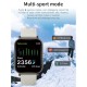 A20 PRO Smart Sports Watch 1.69'' IPS Full-touch Screen BT Call Local Massive Music Body Temperature Monitor Long Standby Split-screen Task Intelligent Encryption Multi-theme Styles One-click Recording