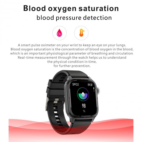 Q25 Smart Sports Watch 1.7'' TFT Full-Touch Screen BT Call Body Temperature/Heart Rate/Sleep/Blood Pressure Monitor Multiple Sports Mode Message/Call Reminder Compatible with Android iOS Q25 Smart Sports Watch 1.7'' TFT Full-Touch Screen BT Call Body Temperature/Heart Rate/Sleep/Blood Pressure Monitor Multiple Sports Mode Message/Call Reminder Compatible with Android iOS