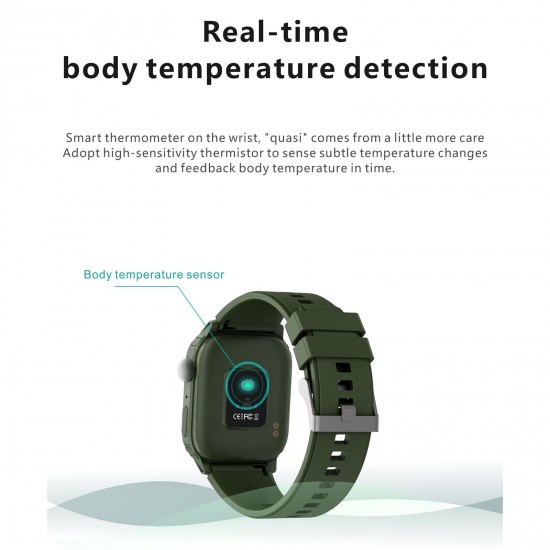Q25 Smart Sports Watch 1.7'' TFT Full-Touch Screen BT Call Body Temperature/Heart Rate/Sleep/Blood Pressure Monitor Multiple Sports Mode Message/Call Reminder Compatible with Android iOS Q25 Smart Sports Watch 1.7'' TFT Full-Touch Screen BT Call Body Temperature/Heart Rate/Sleep/Blood Pressure Monitor Multiple Sports Mode Message/Call Reminder Compatible with Android iOS
