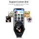 Multi-function Large Screen Waterproof Intelligent Watch BT Call Message Reminder Sport Record Health Monitor (Black)