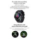 Multi-function Large Screen Waterproof Intelligent Watch BT Call Message Reminder Sport Record Health Monitor (Black)